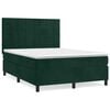 vidaXL Sommier &agrave; lattes de lit et matelas Vert fonc&eacute; 140x190cm Velours