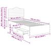 vidaXL Cadre de lit avec tiroir Blanc 90 x 190 cm Bois d'ing&eacute;nierie