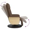 vidaXL Fauteuil inclinable avec repose-pieds marron tissu