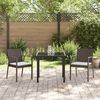 vidaXL Ensemble de salle à manger pour jardin 3 pcs Marron et Noir