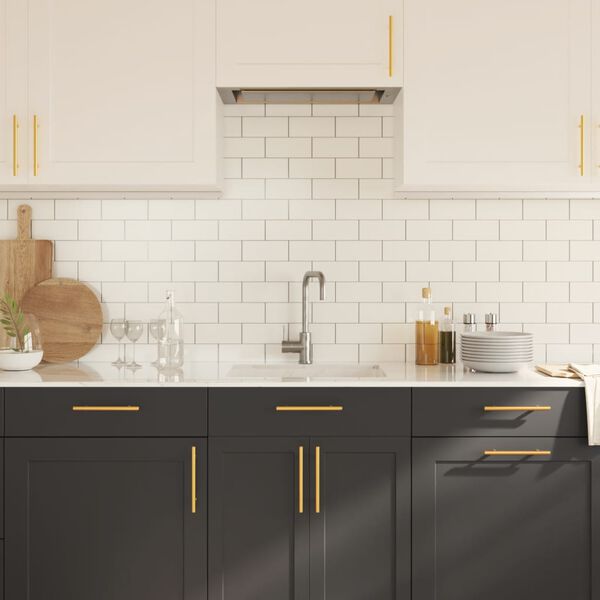 vidaXL Poign&eacute;es d'armoire 10 pcs dor&eacute; 128 mm acier inoxydable