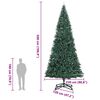 vidaXL Sapin de Noël artificiel avec support vert 500 cm PVC