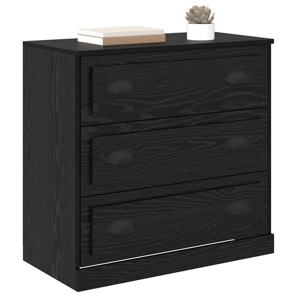 vidaXL Buffet Chêne noir 70 x 35,5 x 67,5 cm Bois d'ingénierie