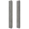 vidaXL Tête de lit avec oreilles Gris clair 83x16x118/128 cm Velours