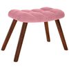 vidaXL Chaise &agrave; bascule avec repose-pied rose velours