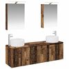 vidaXL Ensemble d'armoire de salle de bain 5 pcs Bois ancien