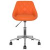 vidaXL Chaise pivotante de salle &agrave; manger Orange Similicuir