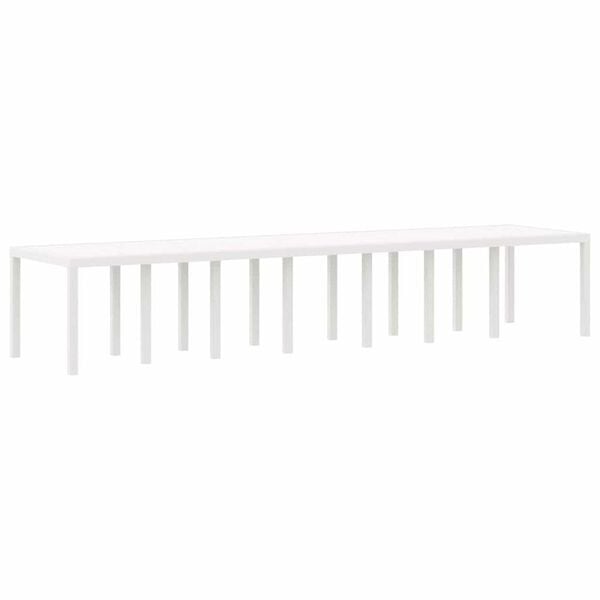 vidaXL Ensemble de salle &agrave; manger de jardin avec coussins 17 pcs Blanc