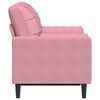 vidaXL Canapé 2 places avec oreillers décoratifs rose 120 cm velours