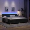 vidaXL Lit &agrave; ressort LED avec matelas avec LED Noir 200 x 200 cm tissu