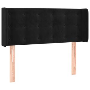 vidaXL T&ecirc;te de lit avec oreilles Noir 83x16x78/88 cm Velours