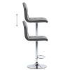 vidaXL Tabourets de bar lot de 2 gris similicuir