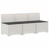 vidaXL Canap&eacute; de jardin 3 places avec coussins look rattan 3 place PP