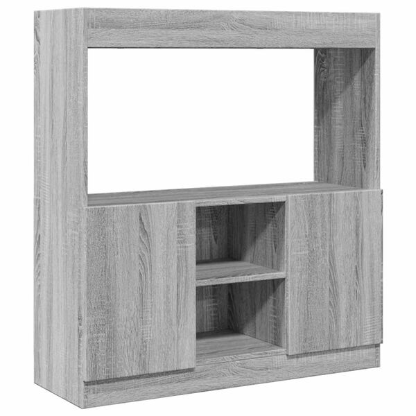 vidaXL Buffet haut sonoma gris 92x33x100 cm bois d'ing&eacute;nierie
