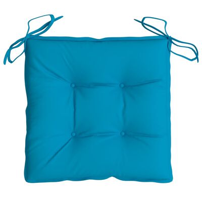 vidaXL Coussins de chaise lot de 4 bleu clair 40x40x7 cm tissu oxford
