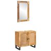 vidaXL Ensembles de salle de bain 2 pi&egrave;ces Marron
