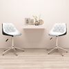 vidaXL Chaises pivotantes &agrave; manger lot de 2 blanc et noir similicuir