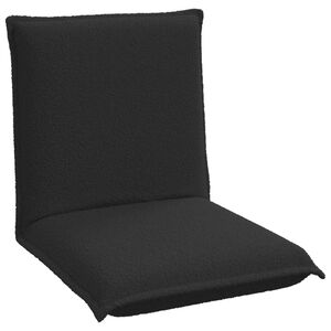 vidaXL Fauteuil de sol Noir 54 x 64 x 59 cm Tissu en laine de mouton