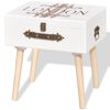 vidaXL Table de chevet 40x30x41,5 cm Blanc