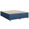vidaXL Sommier &agrave; lattes de lit avec matelas Bleu 200x200 cm Tissu