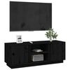 vidaXL Meuble TV Noir 110x35x40,5 cm Bois de pin massif
