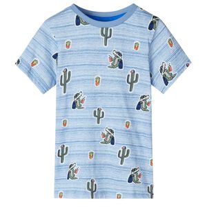 T-shirt pour enfants m&eacute;lange de bleu 128