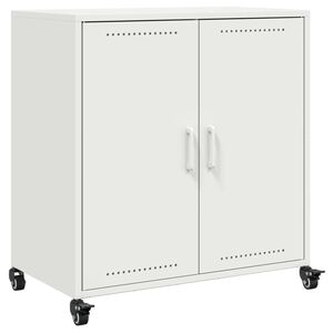 vidaXL Buffet blanc 68x39x72 cm acier