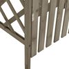 vidaXL Pergola avec portail 116x40x204 cm Gris Bois de sapin massif