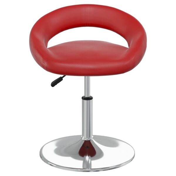 vidaXL Chaise pivotante &agrave; d&icirc;ner Rouge bordeaux Similicuir