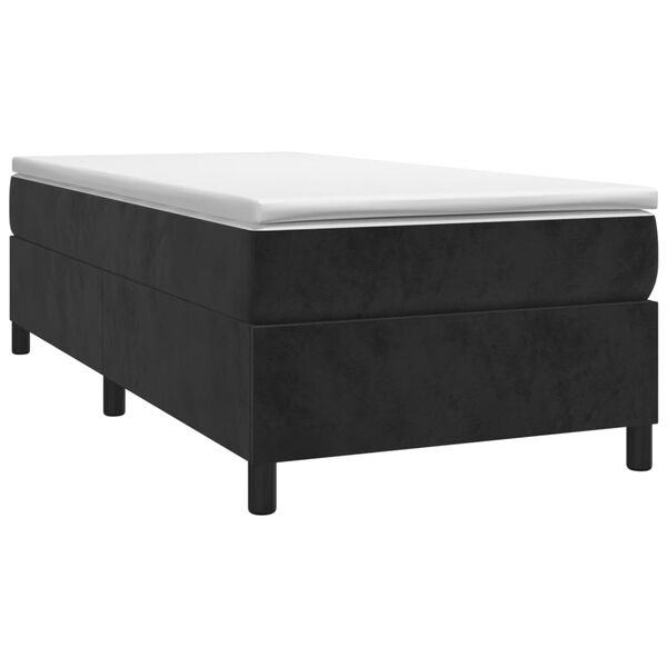 vidaXL Sommier à lattes de lit avec matelas Noir 100x200 cm Velours