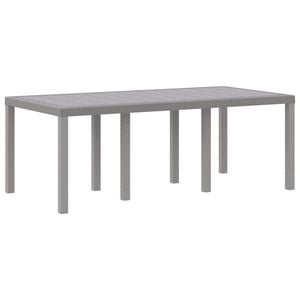 vidaXL Table de Jardin Gris clair 200 x 100 x 73 cm polyrotin