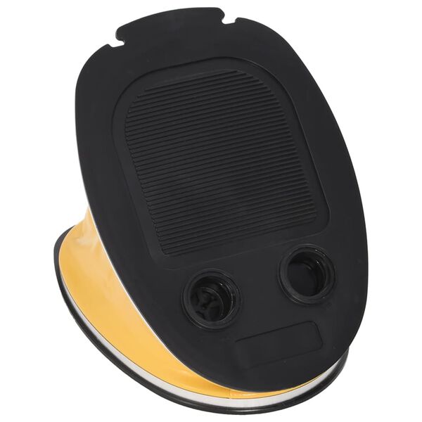 vidaXL Pompe &agrave; pied 26x18 cm PP et PE Gris et jaune