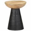vidaXL Table d'appoint noir &Oslash;37x45 cm bois de manguier massif