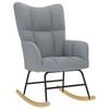 vidaXL Chaise &agrave; bascule Gris clair Tissu