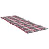 vidaXL Coussin de chaise longue à carreaux rouge 186x58x4 cm