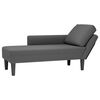 vidaXL Chaise longue avec coussin gris foncé tissu en velours côtelé
