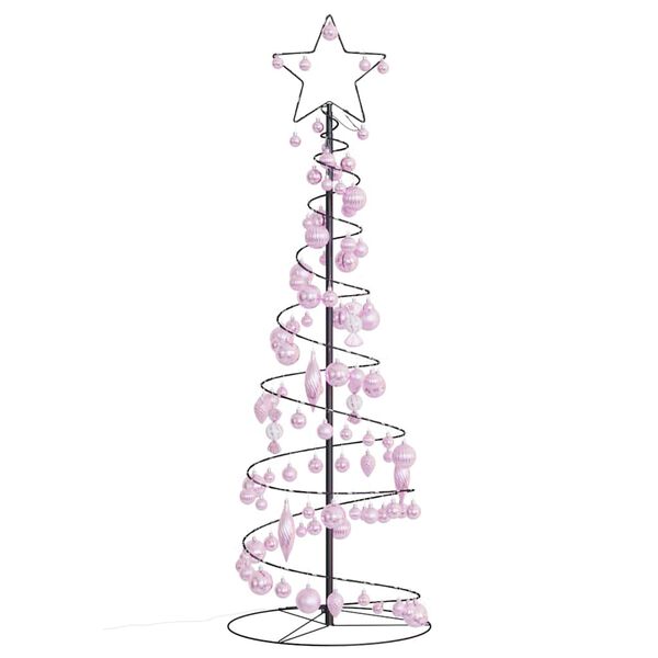 vidaXL Sapin de No&euml;l &agrave; LED avec boules 100 LED blanc chaud 150 cm