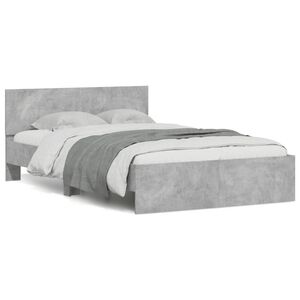 vidaXL Cadre de lit sans matelas gris b&eacute;ton 120x200 cm