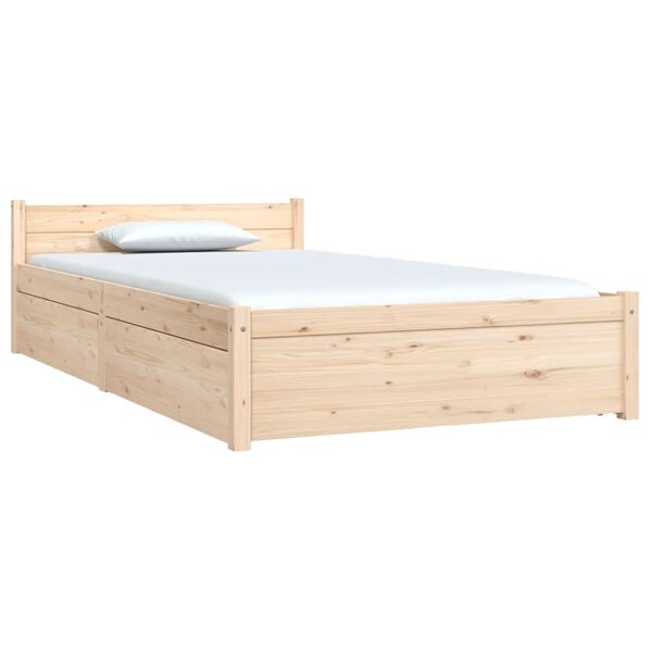 vidaXL Cadre de lit sans matelas avec tiroirs