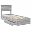vidaXL Lit de Rangement Gris Sonoma 75 x 190 cm Bois d'ing&eacute;nierie