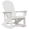 vidaXL Chaise Adirondack &agrave; bascule Blanc HDPE