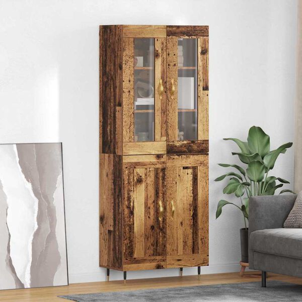 vidaXL Haut Armoire 2 pcs Bois ancien Bois d'ing&eacute;nierie