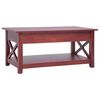 vidaXL Table basse Marron 100x55x46 cm Bois d'acajou massif