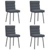 vidaXL Chaises &agrave; manger lot de 4 Gris fonc&eacute; Velours