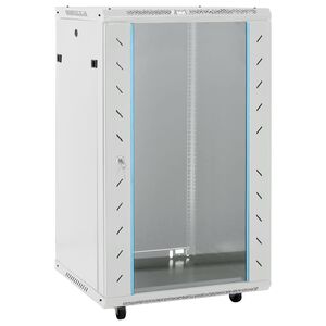vidaXL Coffret de r&eacute;seau &agrave; pieds pivotants 18U 19" IP20 60x60x100 cm