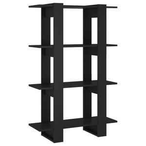 vidaXL Biblioth&egrave;que/S&eacute;parateur de pi&egrave;ce Noir 80x30x123,5 cm