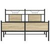 vidaXL Cadre de lit sans matelas ch&ecirc;ne sonoma 140x200 cm