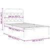 vidaXL Cadre de lit m&eacute;tal sans matelas avec t&ecirc;te de lit noir 100x190cm