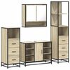 vidaXL Ensemble de meubles de salle de bain 4 pcs ch&ecirc;ne sonoma