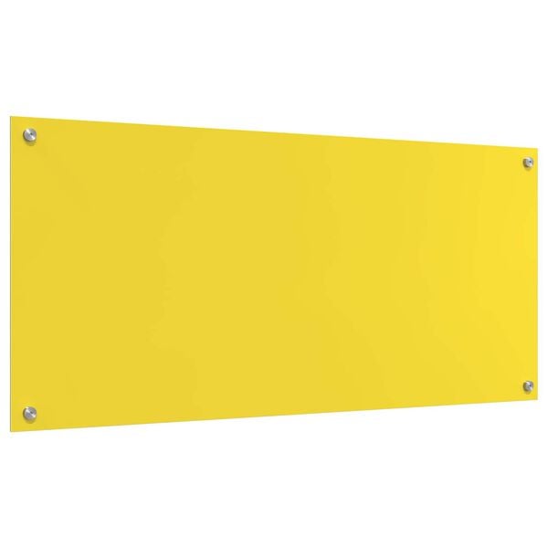 vidaXL Protection de cuisine Jaune 110 x 50 cm verre tremp&eacute;